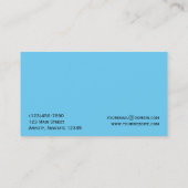 Vissingen met vlinder in blauw Visitekaartje (Achterkant)