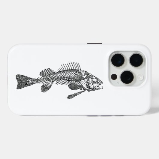 Visskelet Case-Mate iPhone Case (Achterkant (horizontaal))