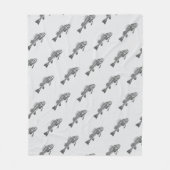 Visskelet Fleece Deken (Voorkant)