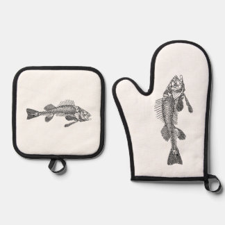 Visskelet Ovenwant & Pannenlap Set