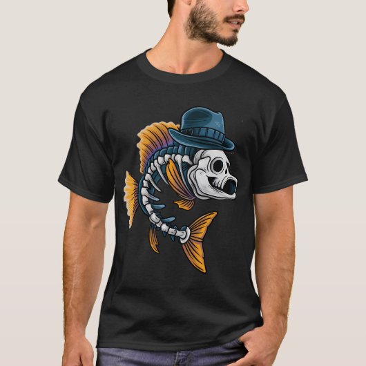 visskelet t-shirt (Voorkant)