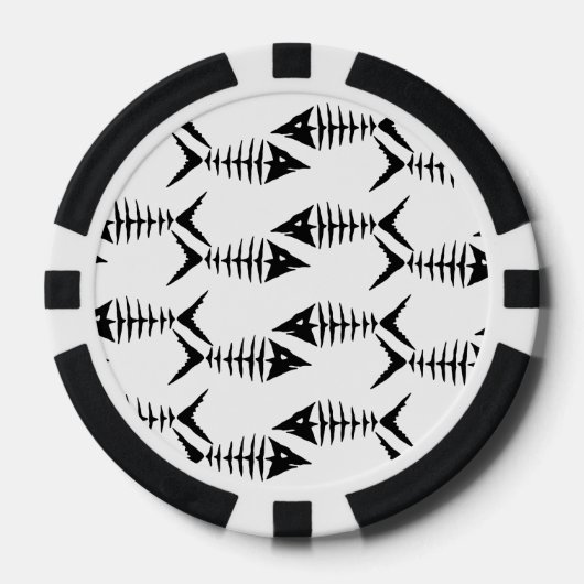 Visskeletten Pokerchips (Voorkant)