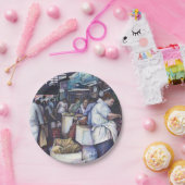 Vissoep met Hoofd, Singapore Papieren Bordje (Feest)