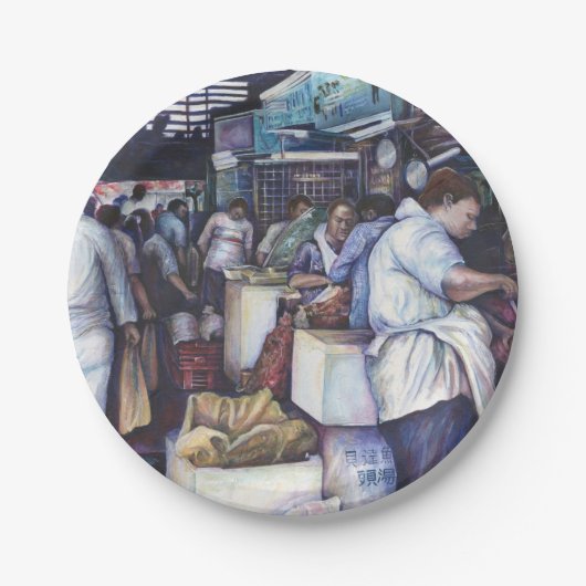 Vissoep met Hoofd, Singapore Papieren Bordje (Voorkant)