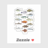 Vissoorten Biologische soorten zalmachtigen tot de Sticker (Vel)