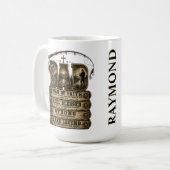 Visspirit met geloof koffiemok (Voorkant links)