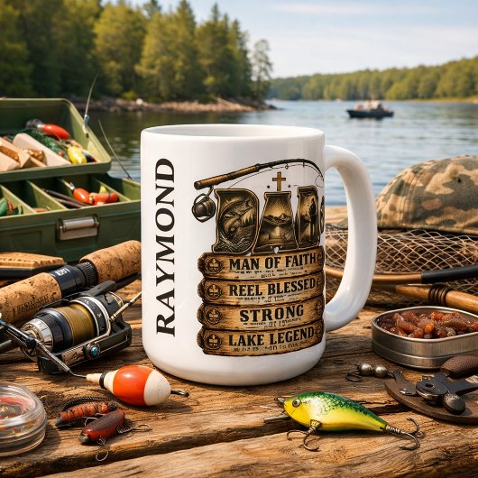 Visspirit met geloof koffiemok