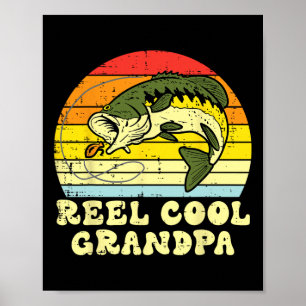 Visspoel Cool Opa B Vis Retro Opa Poster