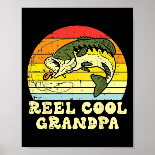 Visspoel Cool Opa B Vis Retro Opa Poster (Voorkant)