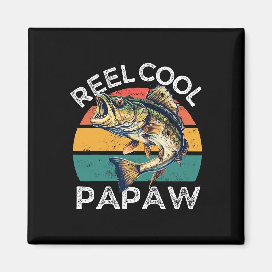 Visspoel Cool Papaw Vaderdag Grappig B Vader Magneet (Voorkant)