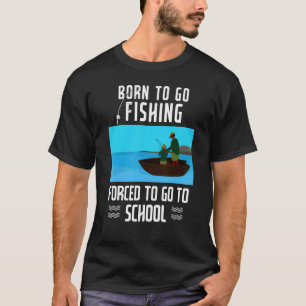 Visspreuk Jonge Visser Geboren Om Te Gaan Vissen T-shirt