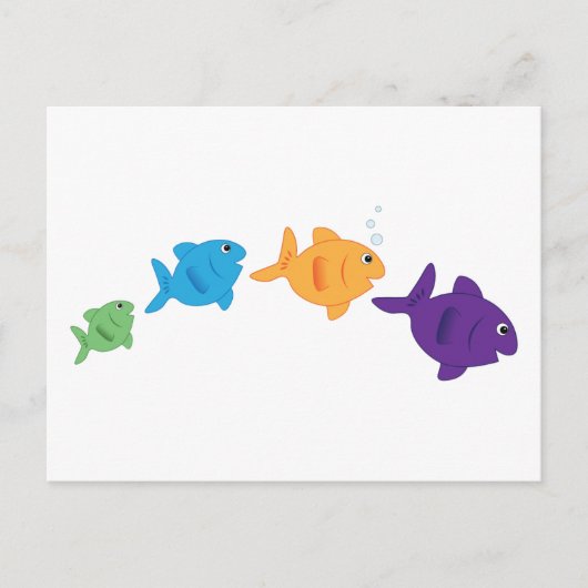 Visspringen Briefkaart (Voorkant)