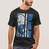 Visspullen voor Vaderdag, Reel Cool Dad Ameri T-shirt (Voorkant)