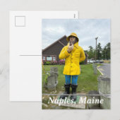 Visstandbeeld in Napels, Maine Feestdagenkaart (Voorkant / Achterkant)