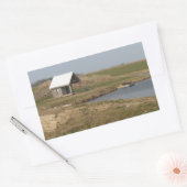 Visstekort in het land rechthoekige sticker (Envelop)