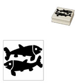 visstempel rubberstempel (Gestempeld)