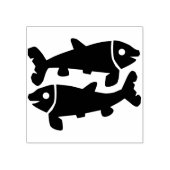 visstempel rubberstempel (Afrduk)