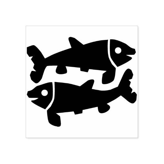 visstempel rubberstempel (Afrduk)