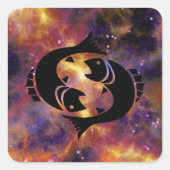 visstickers vierkante sticker (Voorkant)