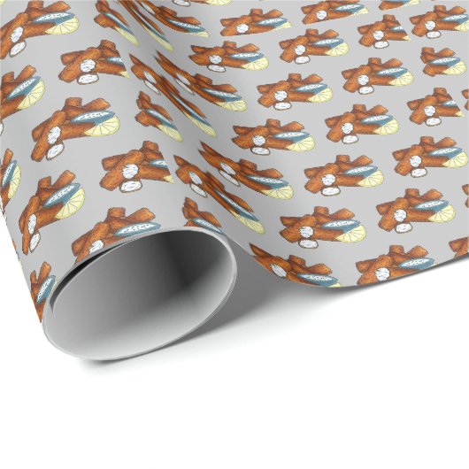 Vissticks Visvissingers Tartarsaus Cadeaupapier (Rol Hoek)