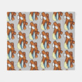 Vissticks Visvissingers Tartarsaus Fleece Deken (Voorkant (Horizontaal))