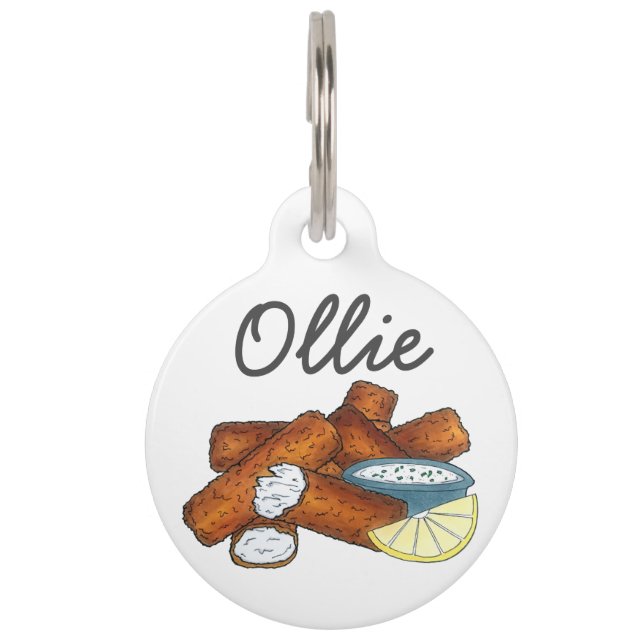 Vissticks Visvissingers Tartarsaus Huisdierpenning (Voorkant)