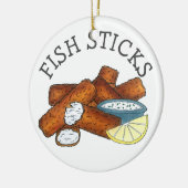 Vissticks Visvissingers Tartarsaus Keramisch Ornament (Links)