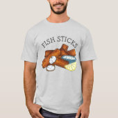 Vissticks Visvissingers Tartarsaus T-shirt (Voorkant)