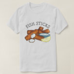 Vissticks Visvissingers Tartarsaus T-shirt<br><div class="desc">Het ontwerp bevat een originele afbeelding van gefrituurde vissticks (visvingers) die zijn geserveerd met tarteersaus en een wig citroen. Dit ontwerp is ook beschikbaar op andere producten. Er zijn ook veel extra prints beschikbaar in deze winkel. Zie je niet wat je zoekt? Hulp nodig bij aanpassingen? Neem contact op met...</div>