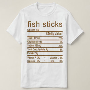 Vissticks Voedingsetiket T-shirt
