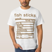 Vissticks Voedingsetiket T-shirt (Voorkant)