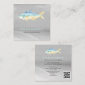 *~* visstrand Zandzand Zee die Tropisch ontmijnt Vierkante Visitekaartje (Voorkant / Achterkant)