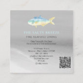 *~* visstrand Zandzand Zee die Tropisch ontmijnt Vierkante Visitekaartje (Achterkant)