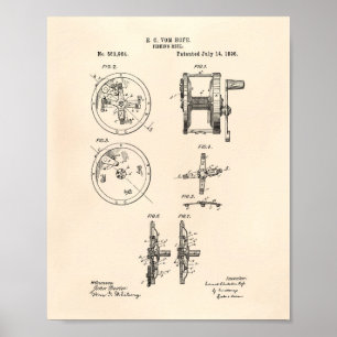 Vist 1892 Patent Art Old Peper Poster