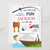 Vist 1e verjaardag O-Fish-Ally One Invite Kaart (Voorkant)