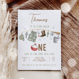 Vist 1e verjaardag O-Fish-Ally One Verjaardag Kaart