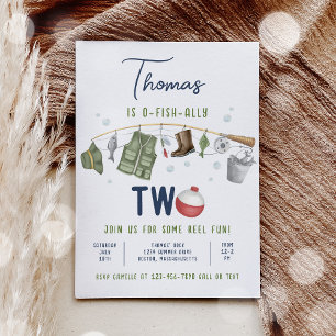 Vist 1e verjaardag O-Fish-Ally One Verjaardag Kaart