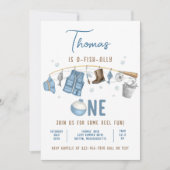 Vist 1e verjaardag O-Fish-Ally One Verjaardag Kaart (Voorkant)