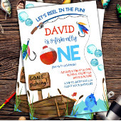 Vist 1st Birthday Boy O-fish-ally Kaart