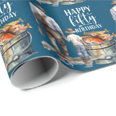 Vist 50th Verjaardag vader en zoon Cadeaupapier (Rol Hoek)