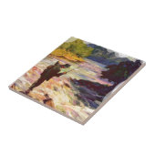 Vist aan de bocht in de rivier tegeltje (Zijkant)