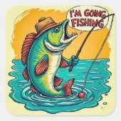 Vist Adventures: A Fish's Dream Come True Vierkante Sticker (Voorkant)