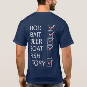 Vist Aftasten Beer Drinker Funny T-shirt (Achterkant)