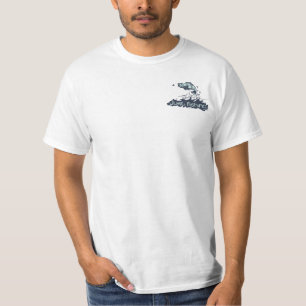 Vist alleen vis die uit het shirt springt