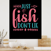 Vist alleen vis poster (Keuken)