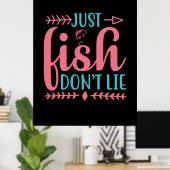 Vist alleen vis poster (Thuiskantoor)