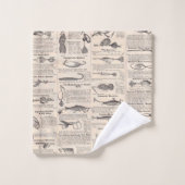  Vist: Antiek visser uit de jaren 1900 Bad Handdoek (Wasdoekje)