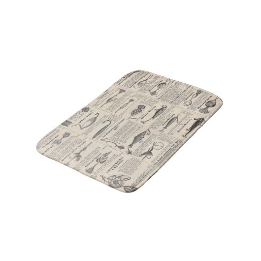  Vist: Antiek visser uit de jaren 1900 Badmat (Gekanteld)