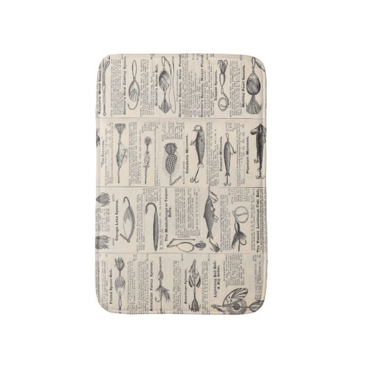  Vist: Antiek visser uit de jaren 1900 Badmat (Voorkant Verticaal)