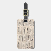 Vist: Antiek visser uit de jaren 1900 Bagagelabel (Voorkant verticaal)